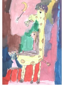 „Żyrafa - fotel na kółkach” - autor: Marysia Wilczyńska, Różanki