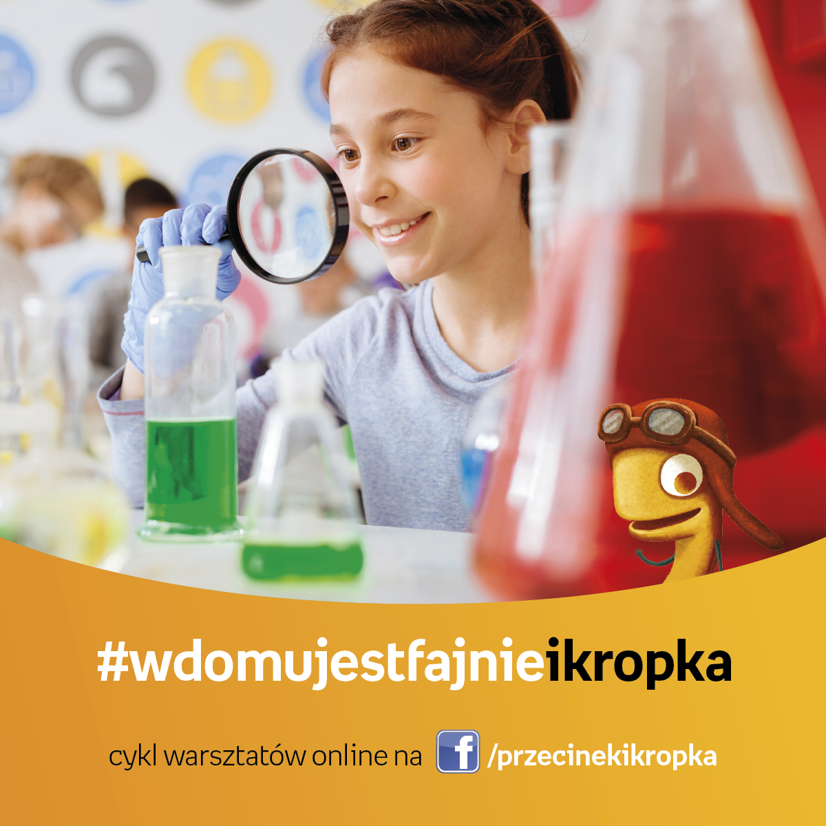 warsztaty online dla dzieci #wdomujestfajnieikropka